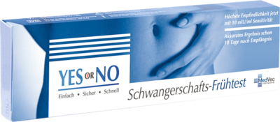 YES OR NO hCG 10 mlU Schwangerschafts-Frühtest