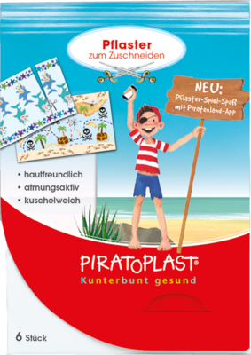 PIRATOPLAST Jungen Pflasterzuschnitt 6x10 cm