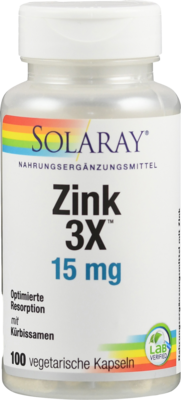 ZINK 3X 15 mg Solaray Kapseln