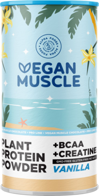 VEGAN MUSCLE Protein+BCAA+Kreatin Vanille Pulver